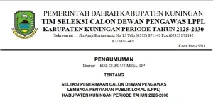 Seleksi Dewan Pengawas LPPL Kabupaten Kuningan 2025–2030 Resmi Dibuka: Kesempatan Terhormat bagi Warga Negara Terbaik