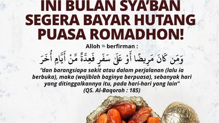 Bulan Syaban, Waktu Terakhir Bayar Utang Puasa Sebelum Ramadan Tiba