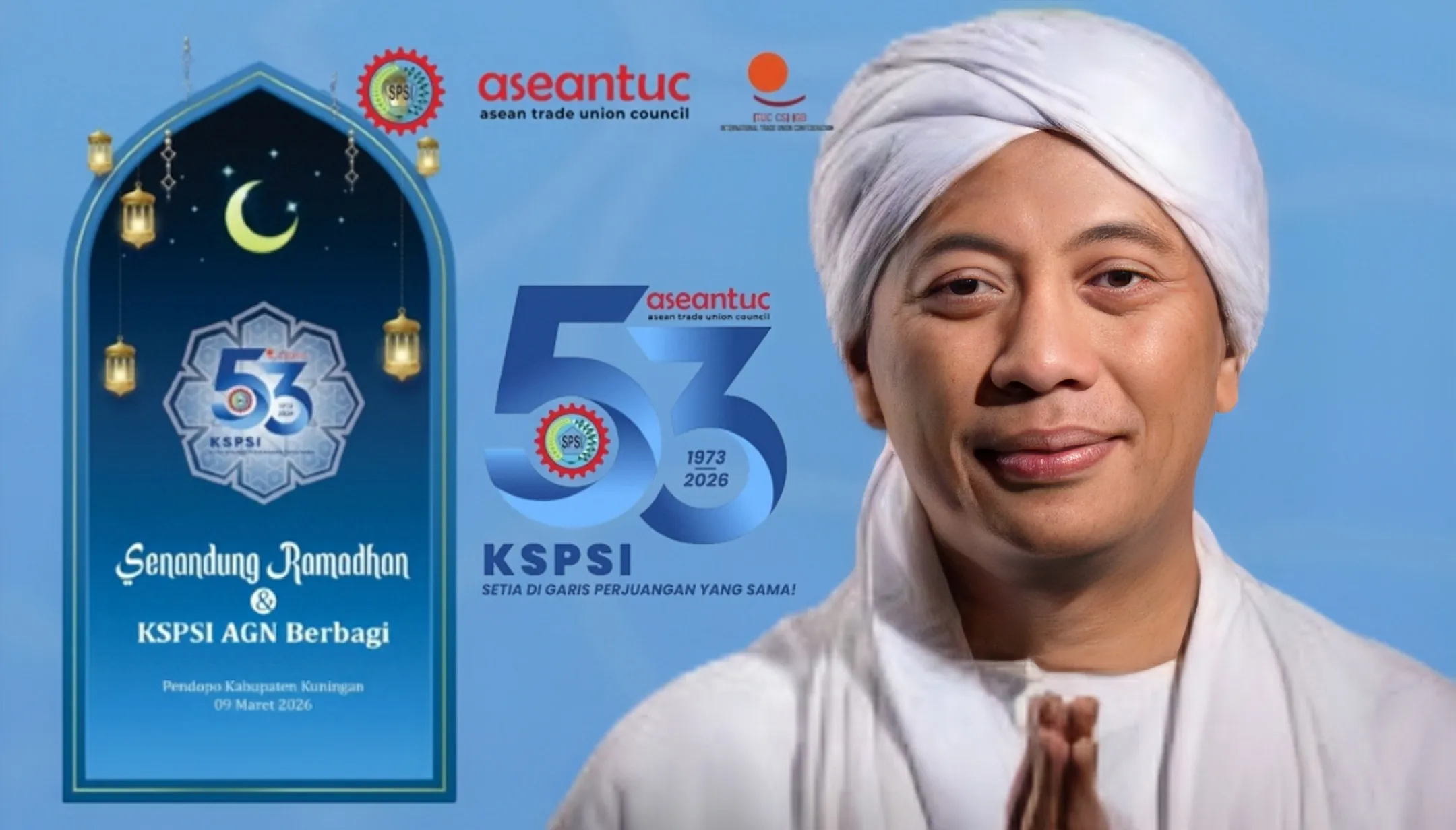 Senandung Ramadan Penuh Makna: KSPSI AGN Berbagi Kebahagiaan Bersama Opick di Pendopo Kuningan dalam Harmoni Kepedulian dan Kebersamaan
