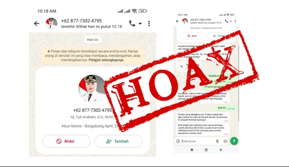 Waspada! Catut Nama Wakil Bupati Kuningan, Penipu Sebar WhatsApp Berkedok Bantuan Tempat Ibadah
