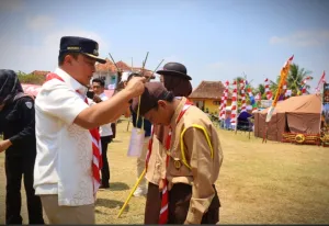 Bupati Dian Buka Kemah Bakti Pramuka Pendidikan Kesetaraan ke-V Kuningan