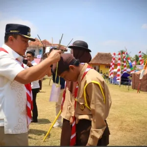 Bupati Dian Buka Kemah Bakti Pramuka Pendidikan Kesetaraan ke-V Kuningan